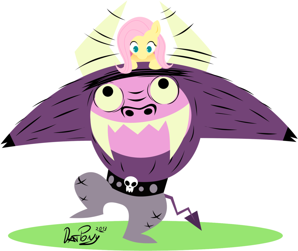 Datponypl, Crossover, Cute, Eduardo, Fluttershy, Foster's - Foster's Home For Imaginary Friends (1216x1024)