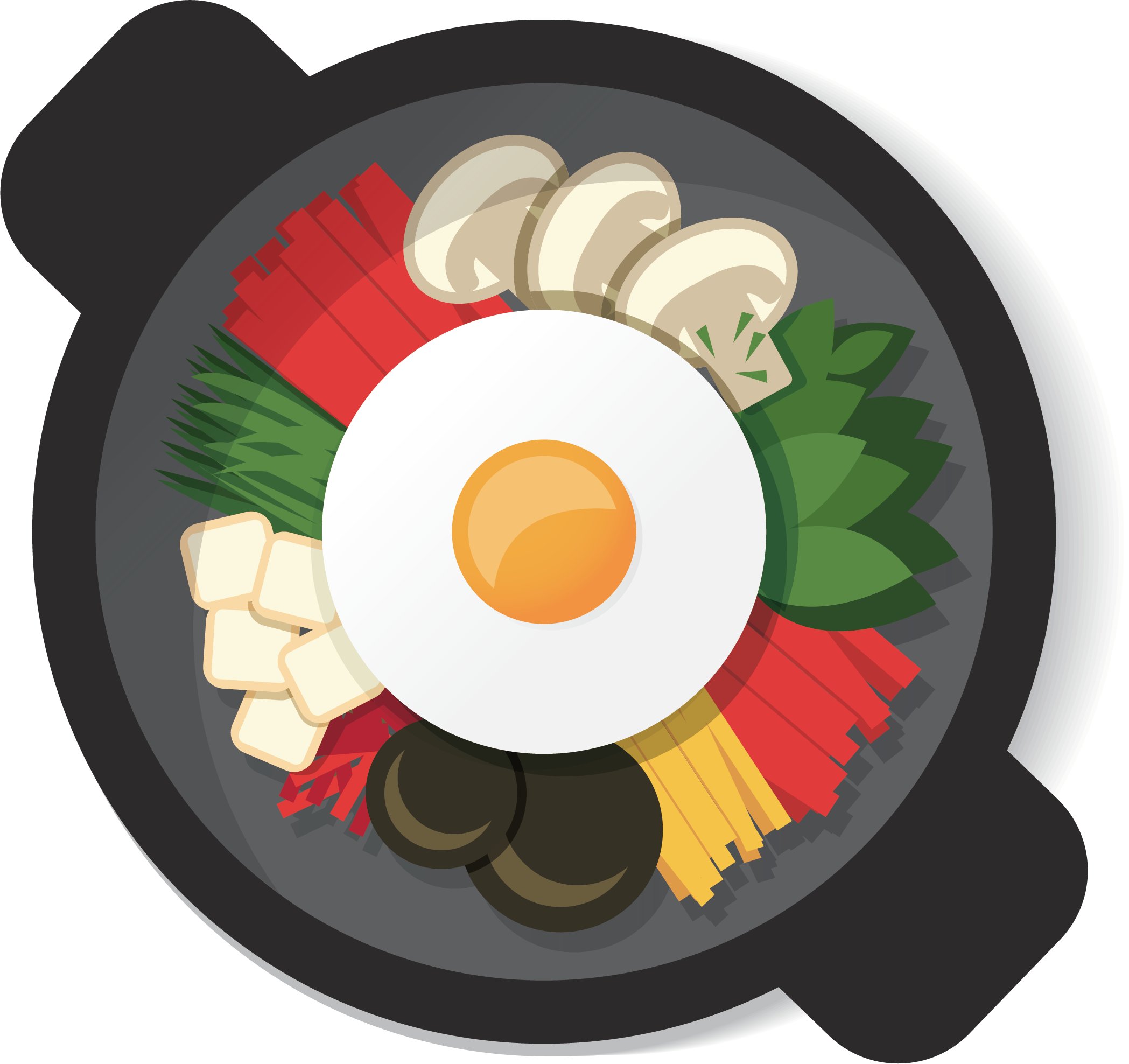 Korea Food Infographic Illustration - Korean Food Clip Art (2097x1976)