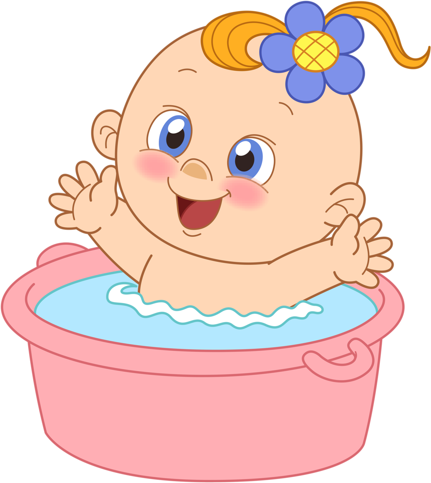 Gestante, Bricolagem, Vacina, Desenho Coisas, Artigos - Bathing Babies Clipart (947x1024)