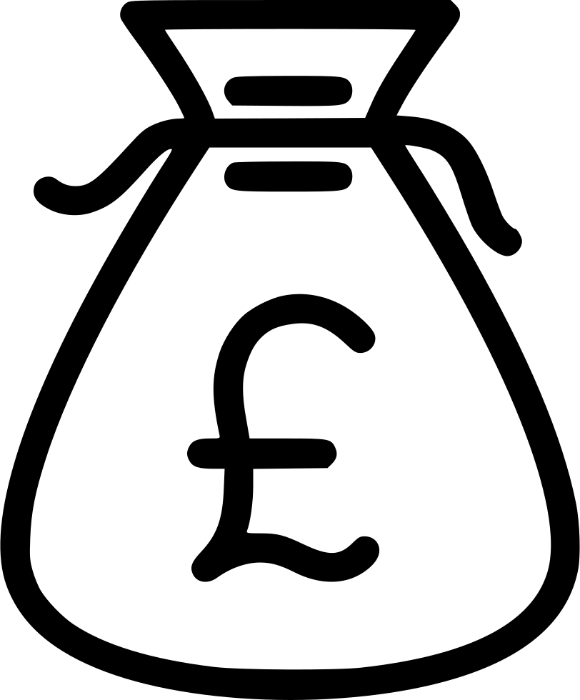 B Pound Britain Currency Money Comments - White Money Drawing Png (812x980)