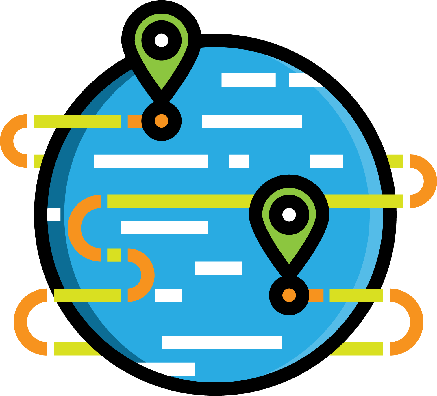 Global Positioning System Scalable Vector Graphics - Map (1512x1372)