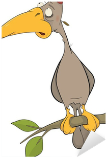 Cartoon Woodpecker On A Tree - Pajaro Carpintero En Caricatura (400x400)