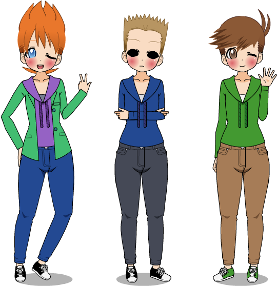 Matt, Tom And Edd ) ((kisekae)) By - Cartoon (800x600)
