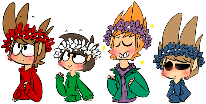 Eddsworld Flower Crowns By Jaziziplz - Eddsworld With Flower Crowns (686x350)