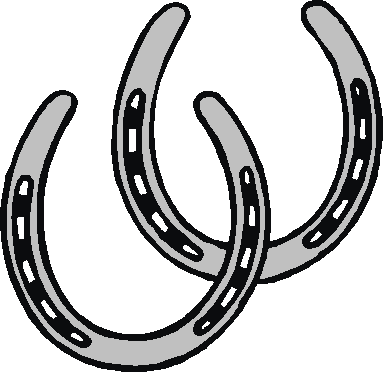 Drawn Horseshoe Transparent - Horse Shoe Clip Art (383x372)