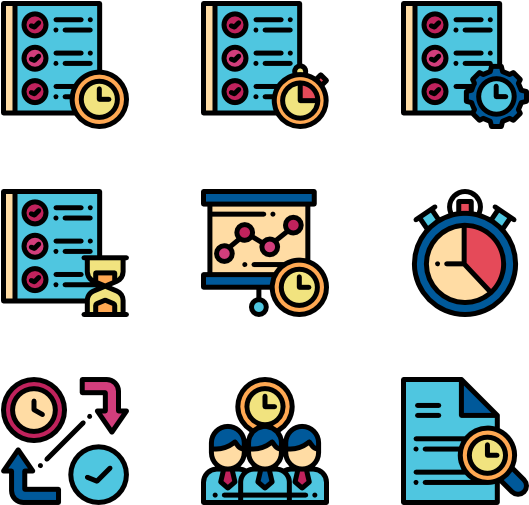 Time Management - Machinery Icons (600x564)