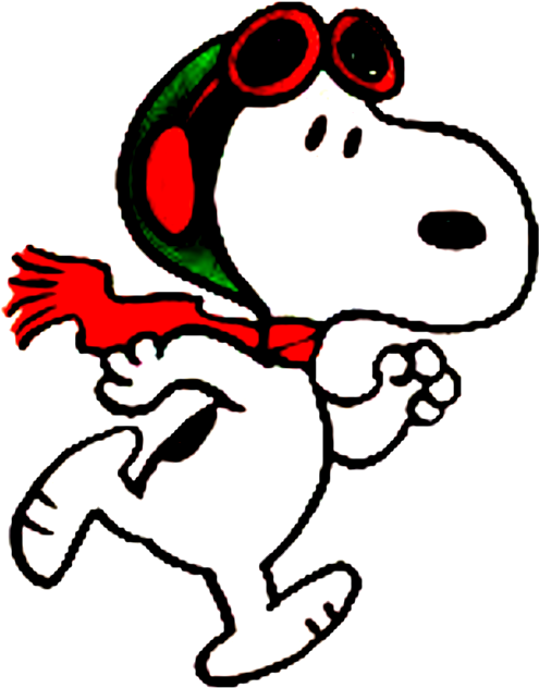 Flying Ace Run Away By Bradsnoopy97 - Running Snoopy (682x766)