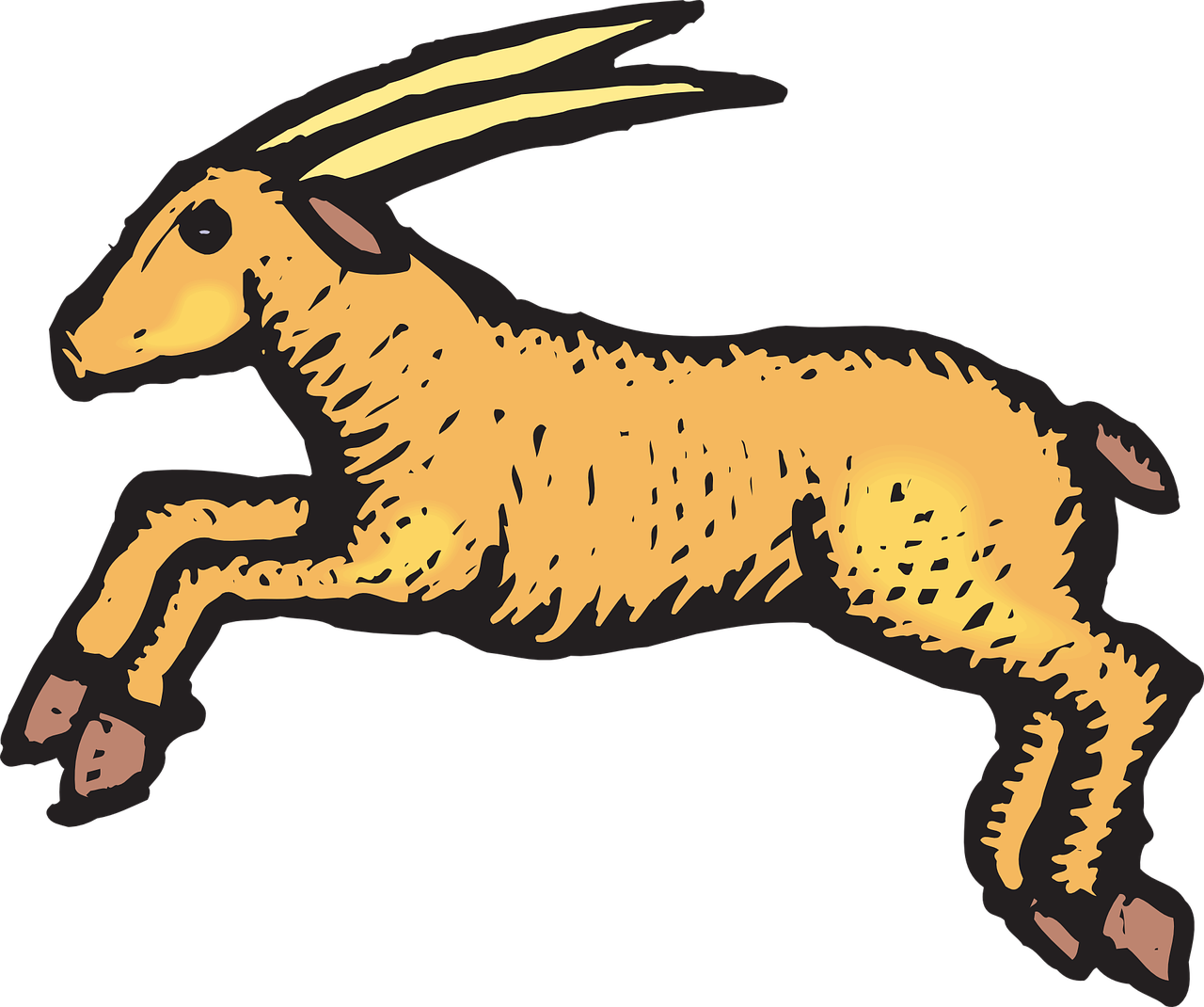 Antelope Impala Addax Clip Art - Antelope Impala Addax Clip Art (1280x1070)