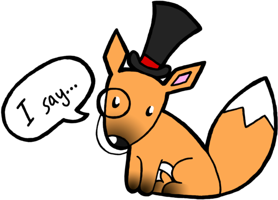 Fancy Fox Sticker By Penguinbombsquad - Sticker (600x473)