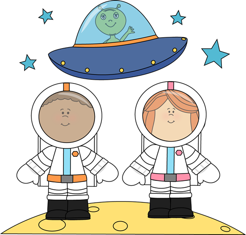 Astronaut On Moon Cute Clipart - Astronauts On The Moon Clipart (500x478)