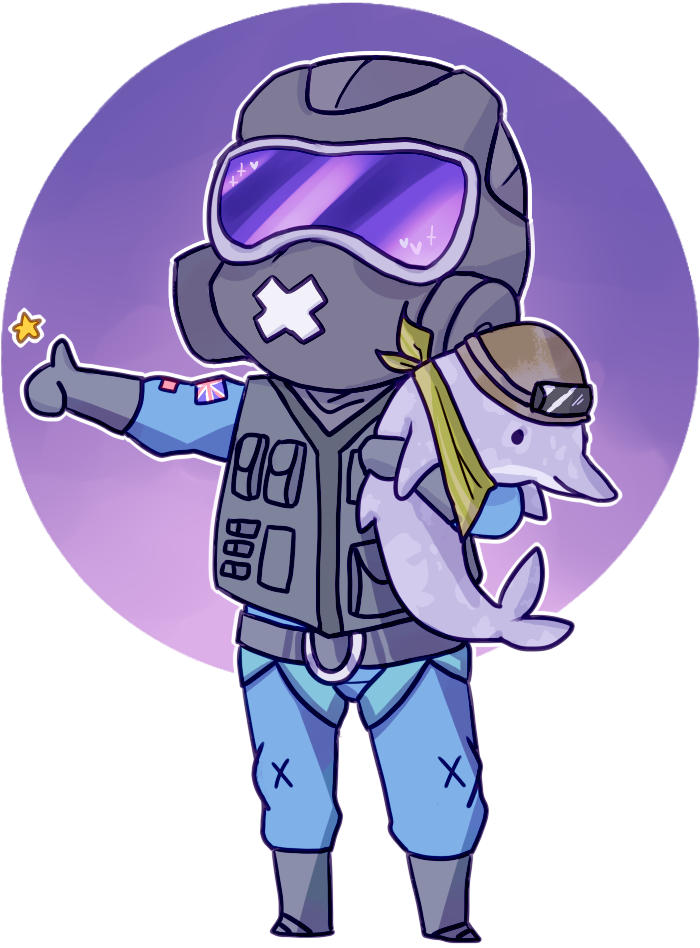 Mute And Dusky By Fridgeot - Rainbow Six Siege Mute Fan Art (732x970)