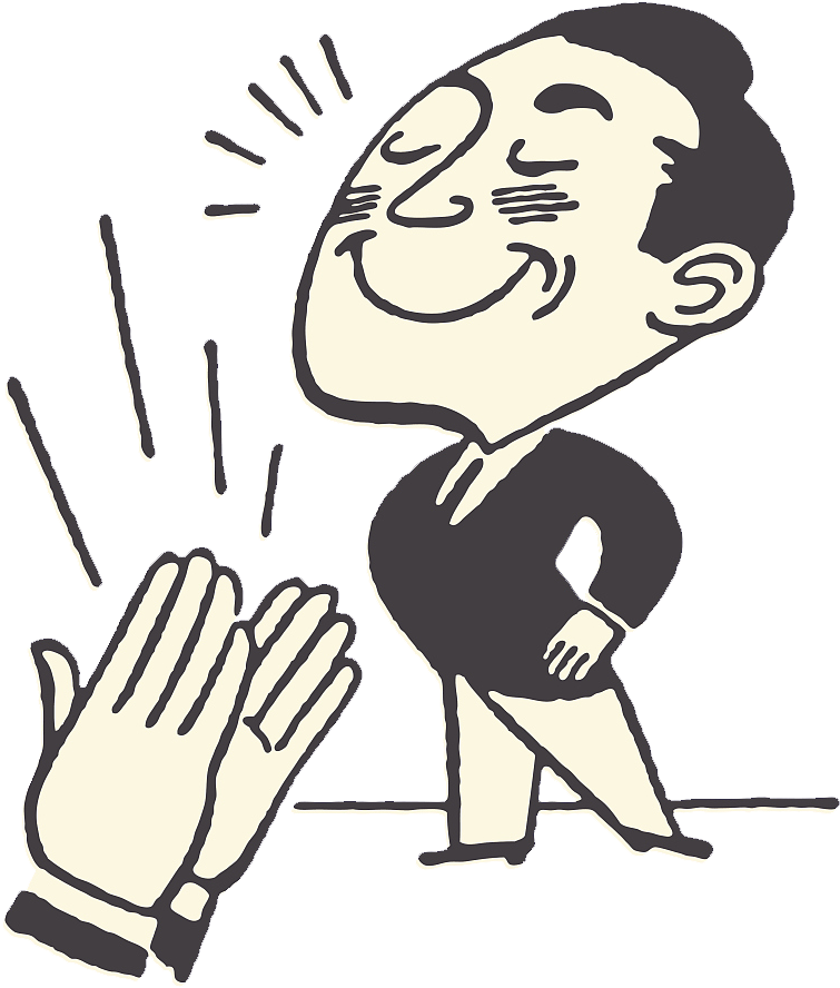 Cartoon Clip Art - Art Print: Pop Ink - Csa Images' Proud Man Receiving (879x1024)