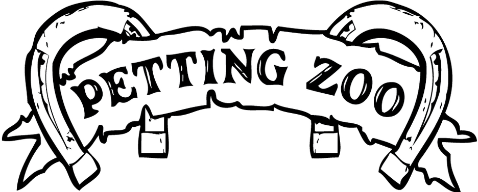 Get Free High Quality Hd Wallpapers Free Coloring Page - Petting Zoo Clipart Black And White (1100x376)