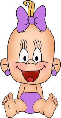 Funny Baby Girl - Funny Baby Girl Cartoon (400x400)
