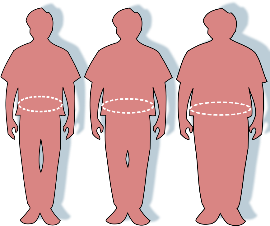 File - Obesity-waist Circumference - Svg - 45 Inch Waist Man (872x768)