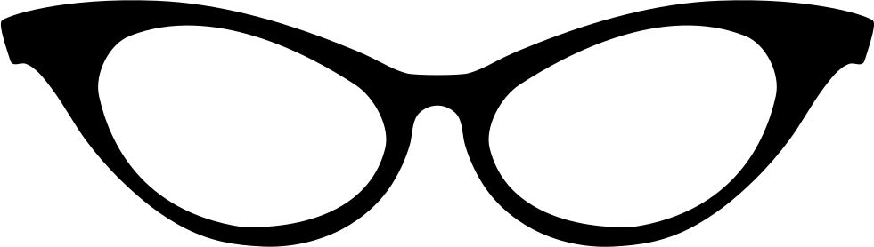 Png File Svg - Cat Eye Glasses Icon (981x278)