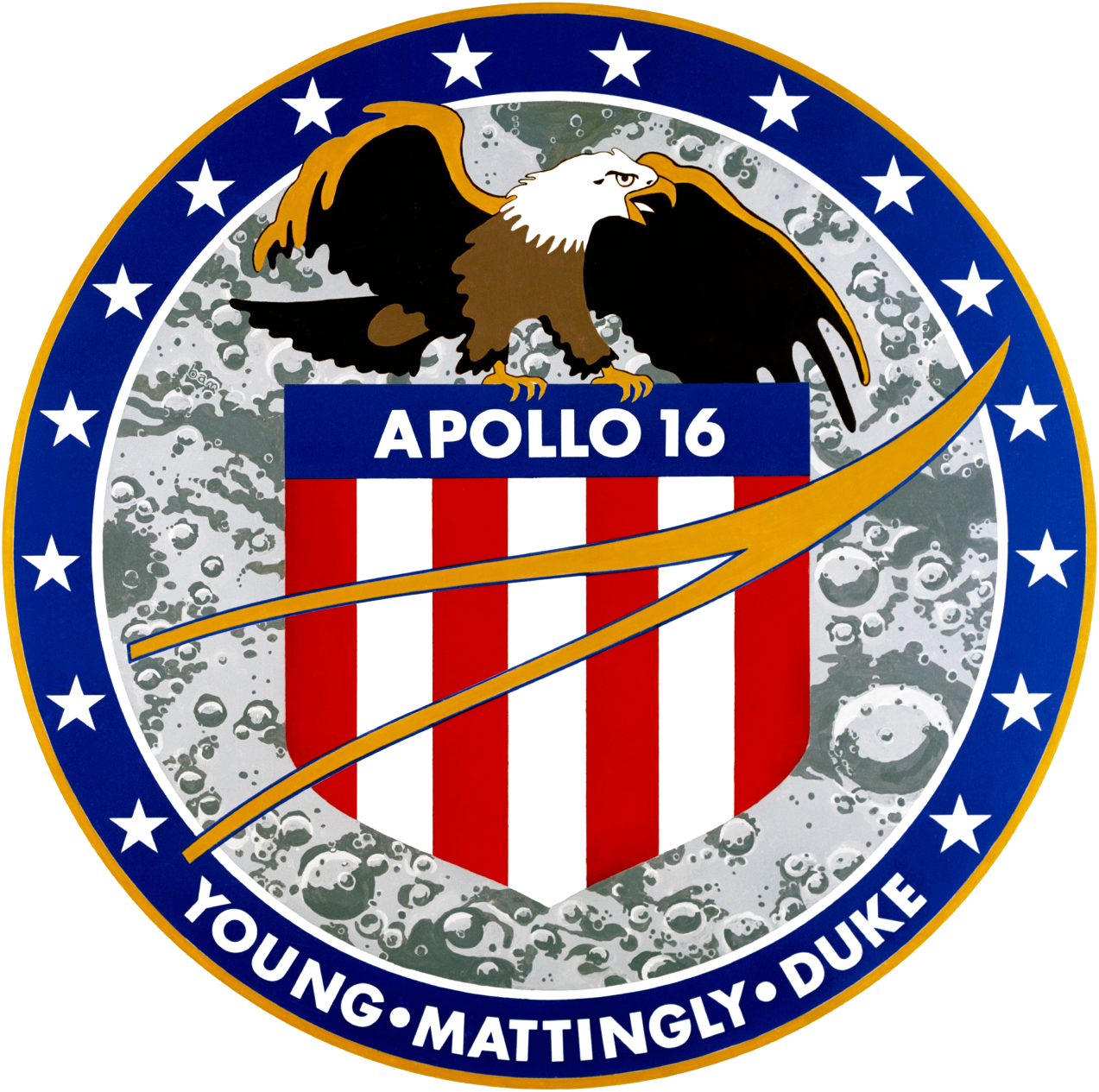 Apollo 16 Lm 11 “orion” - Apollo 16 Mission Patch (1273x1265)