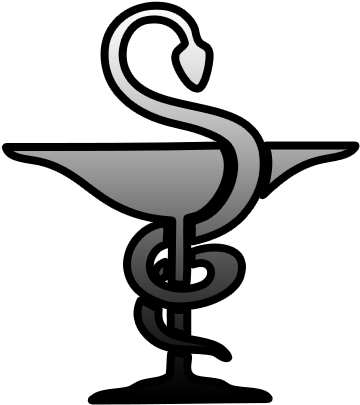Medicine Clipart Bowl - Bowl Of Hygeia Png (390x440)