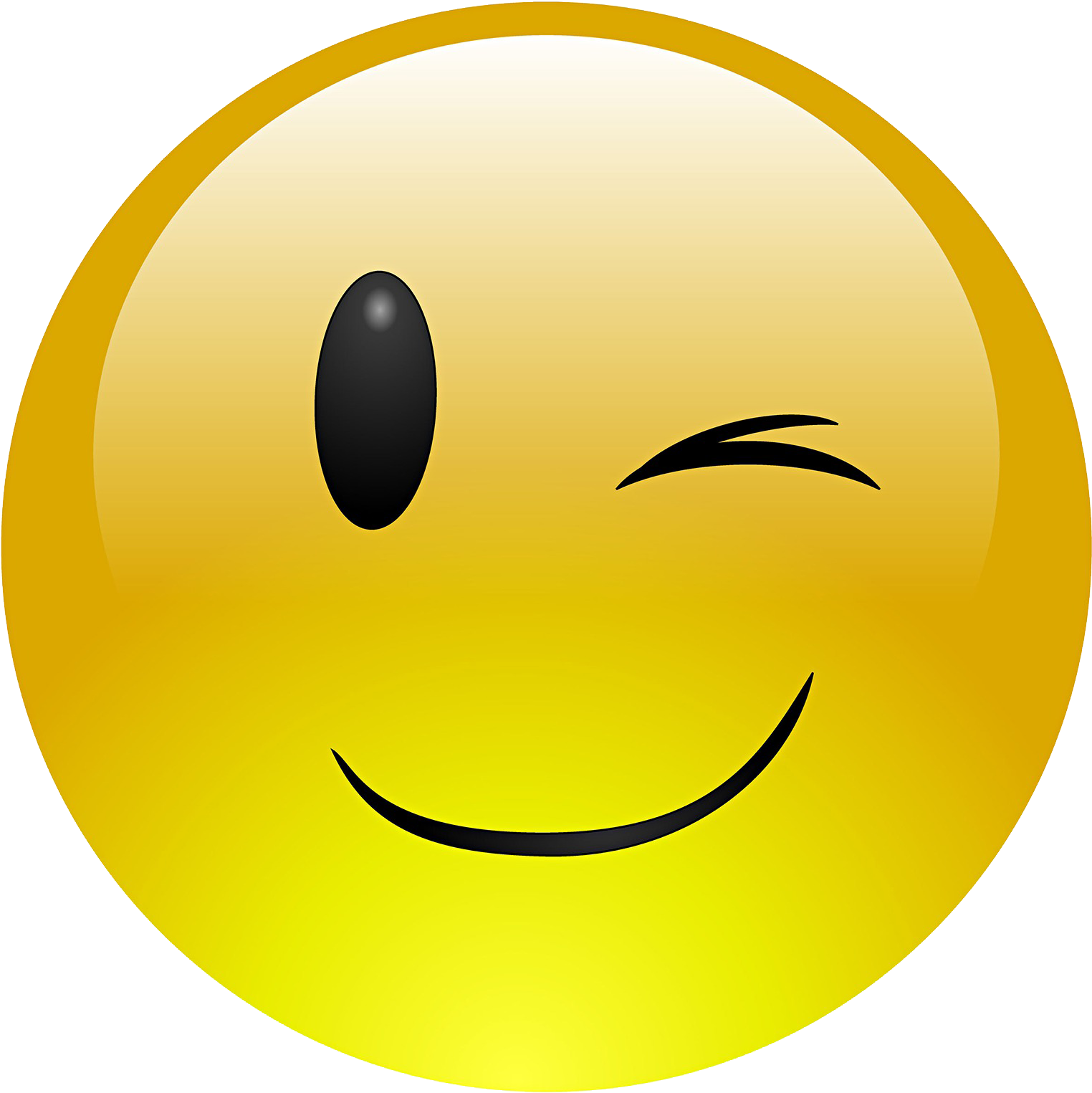 Wink Smiley Emoji Emoticon Clip Art - Winking Smiley Face (2560x1536)