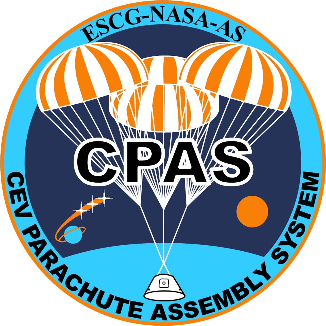 Cev Parachute Assembly System Logo 01 - Nasa Cpas (1135x1135)