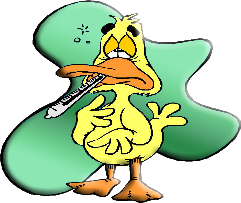 Inability To Concentrate Or Get Your Work Done - Sick Duck (1052x837)