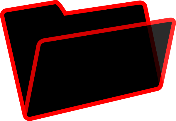 Black/red Folder Clip Art At Clker - Black/red Folder Clip Art At Clker (600x414)