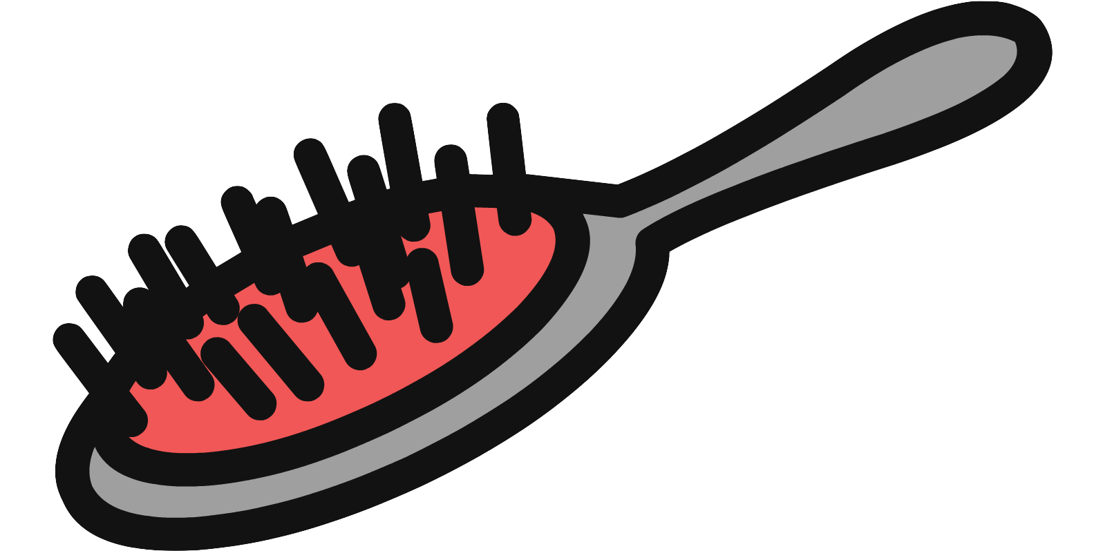 Cartoon Hair Brush Png (1613x960)