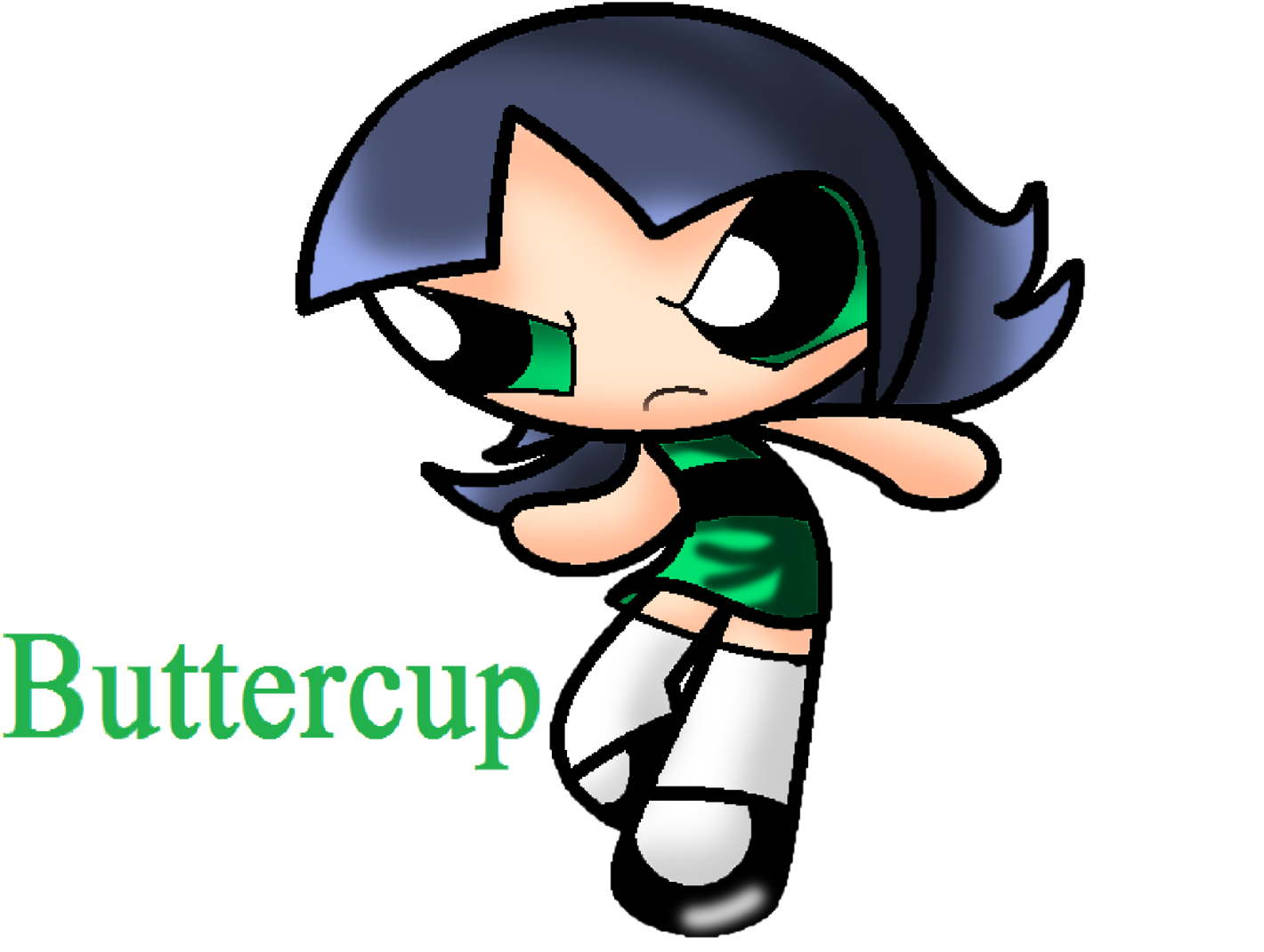 Powerpuff Girls Wallpaper Possibly Containing Anime - Power Puff Girl Butter Cup (1600x1079)