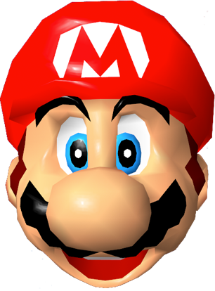 Super Mario - Super Mario 64 Mario Head (306x414)