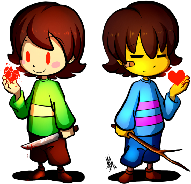 Let's Draw Frisk Chara By Smudgeandfrank - Chara (1280x769)