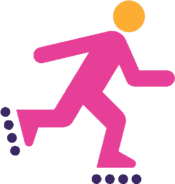 Thanks For Rolling To Our Site, Funkysk8 - Roller Skates Clipart (397x397)