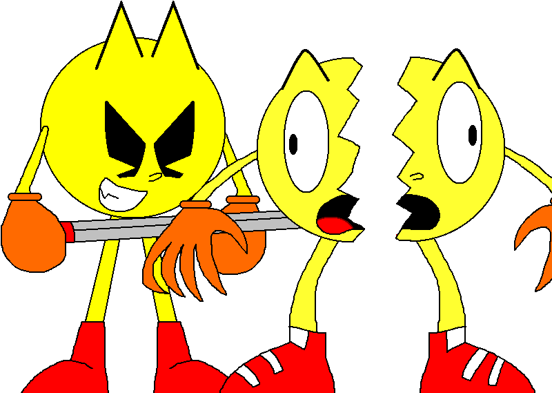 Pac-man Kills Pacster Using A Sword By Cheezn64x - Pacman Deviantart (800x600)