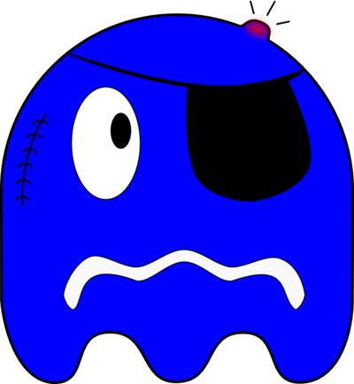 Inkscape Pacman Ghost By Gommavulcanizzata - Art (400x434)