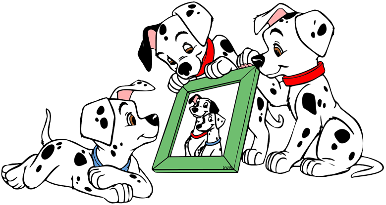 101 Dalmatians Puppies Clip Art - 101 Dalmatians (779x415)