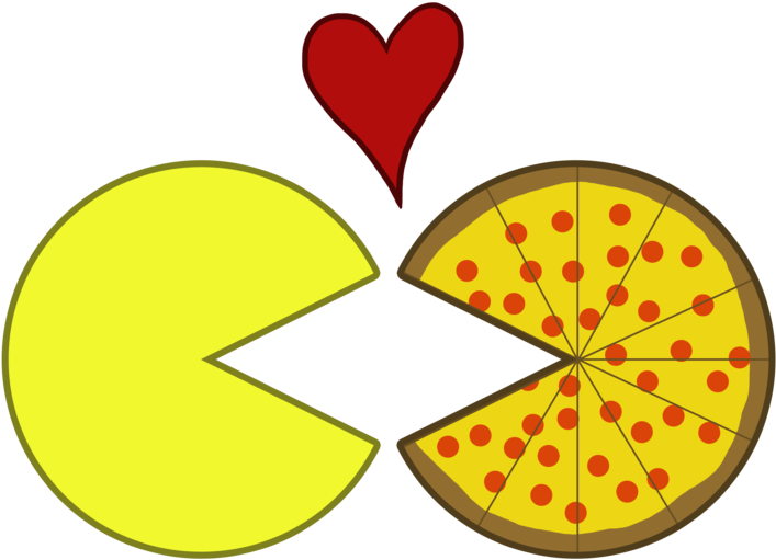 Pac-man And Pizza By Kristalstittle - Pizza And Pac Man (800x800)