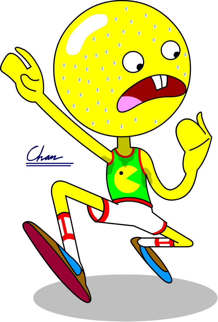 Pacman Human By Digbio - Pac-man (735x1087)