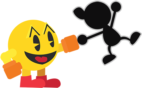 Chibi Pac-man And Mr - Pacman And Mr Game And Watch (500x313)