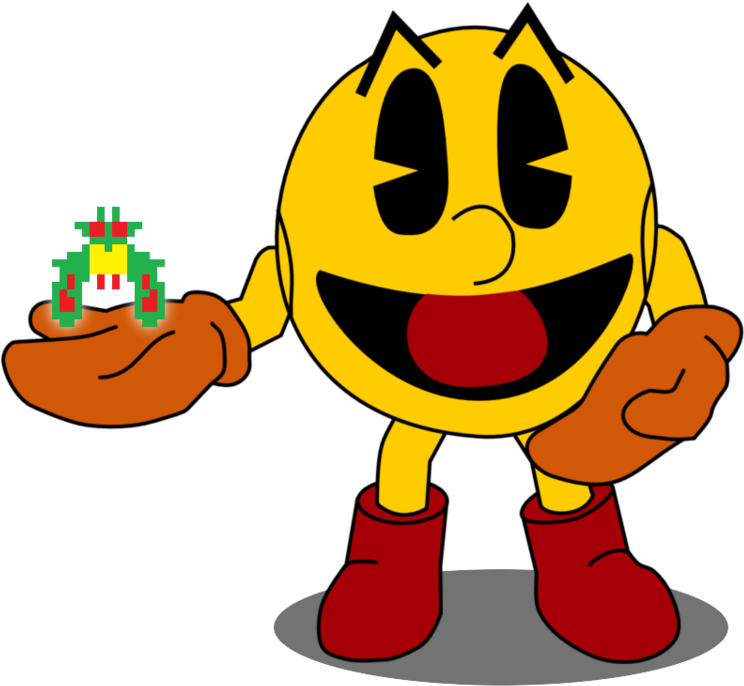 Pac-man And Galaga By Gioku - Pac-man (898x890)