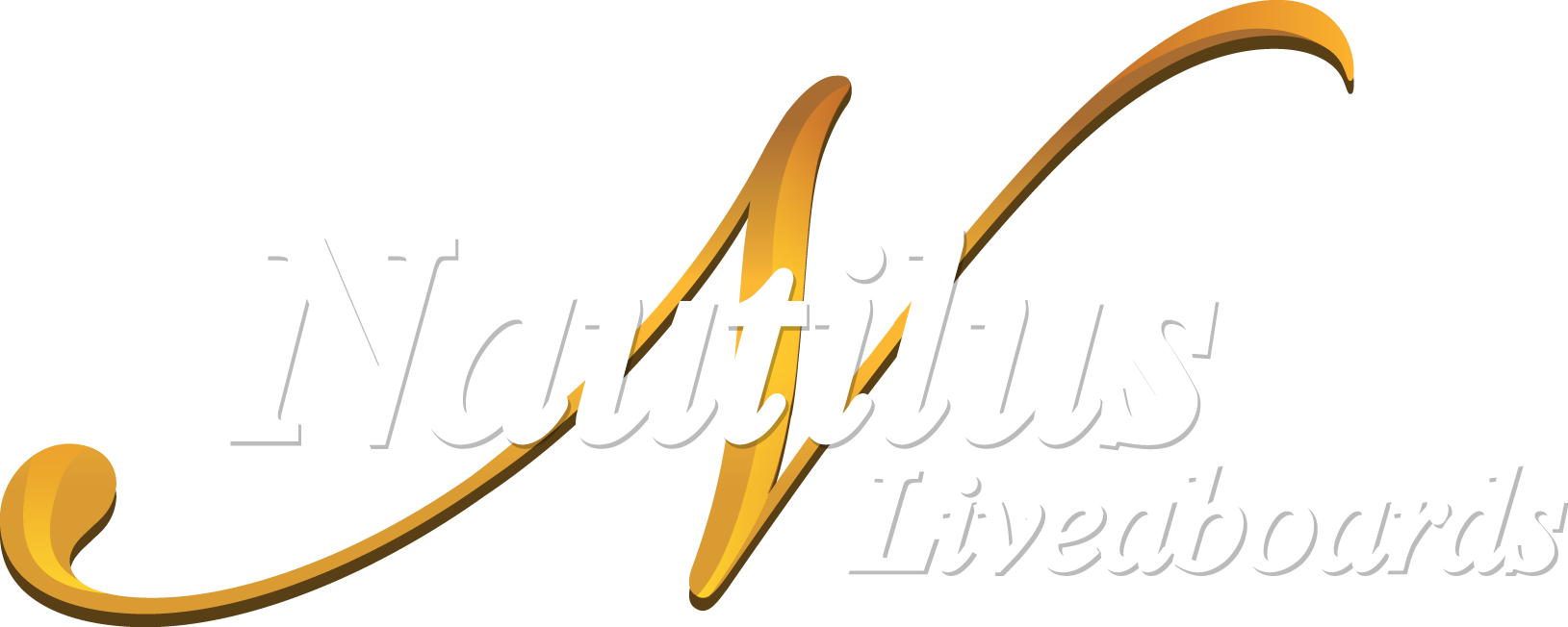 Nautilus Liveaboards Logo White - Nautilus Liveaboard Logo (1629x652)