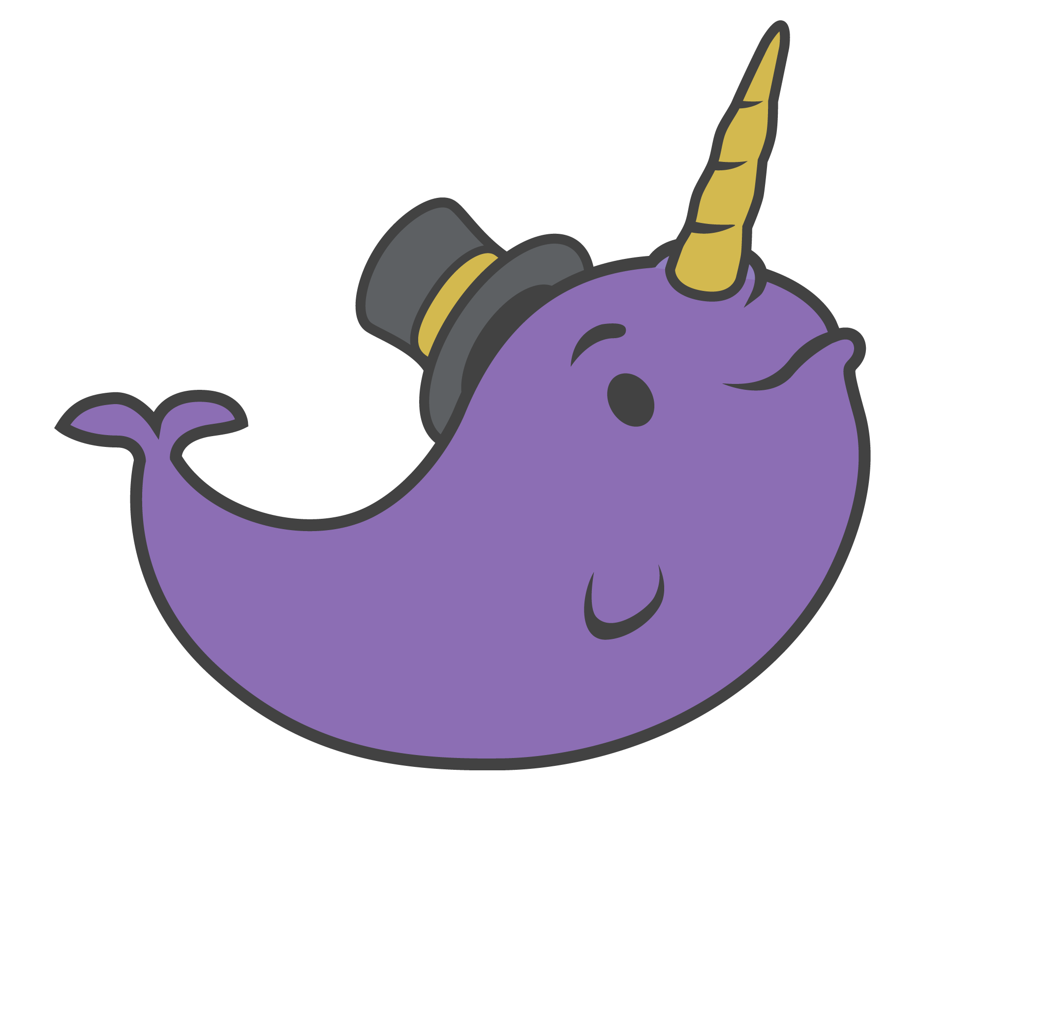Narwhal Cartoon Clip Art - Narwhal Cartoon Png (3216x2318)