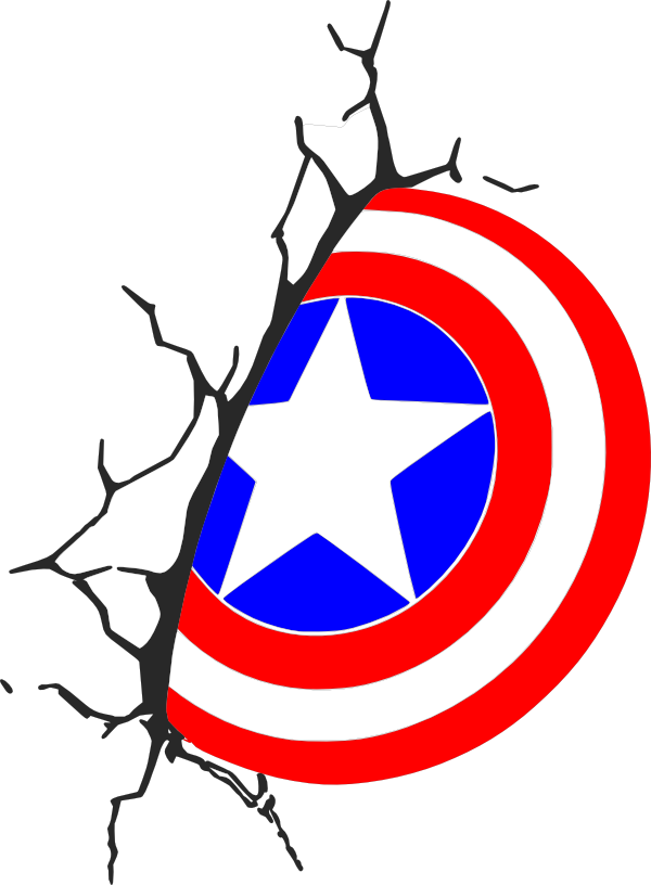 Crack, - Logo Of Captain American (600x816)