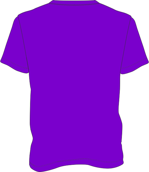 Purple T Shirt Template Clipart Best C93drn Clipart - Violet T Shirt Back (500x578)