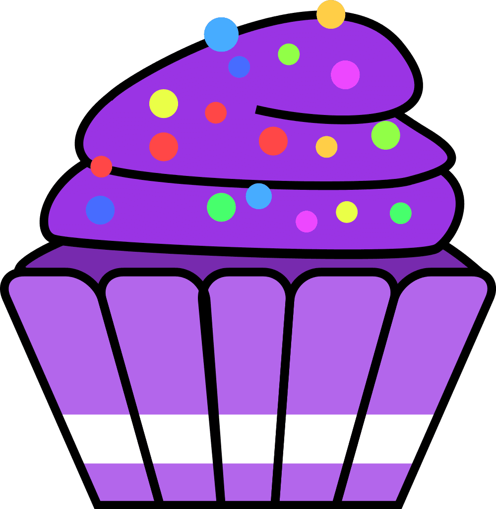 Purple Cupcake Clipart - Clip Art (1000x1027)