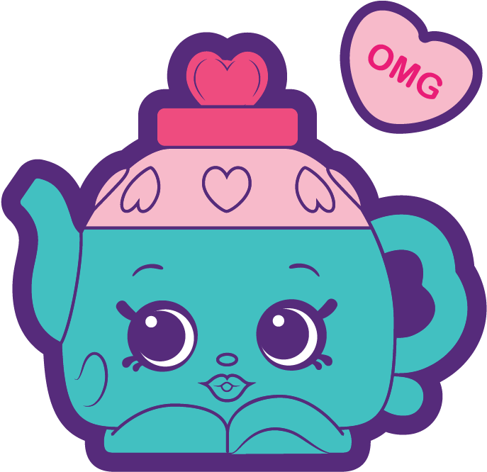 Lovely Hearts Teapot - Teapot Shopkins (834x834)