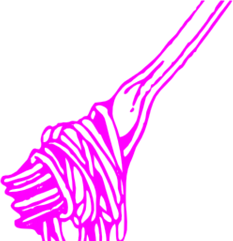 Pink Clipart Fork - Spaghetti Clip Art (640x480)