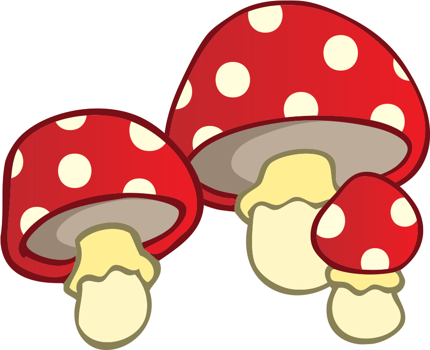 Red Mushroom Clip Art - Red Mushroom Clip Art (1000x1000)