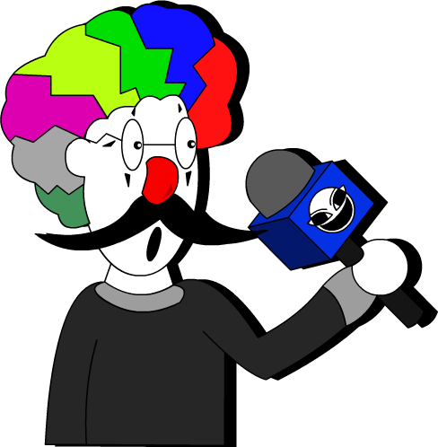 News Reporter Clown Dude By Darkajax - Social Media (488x498)