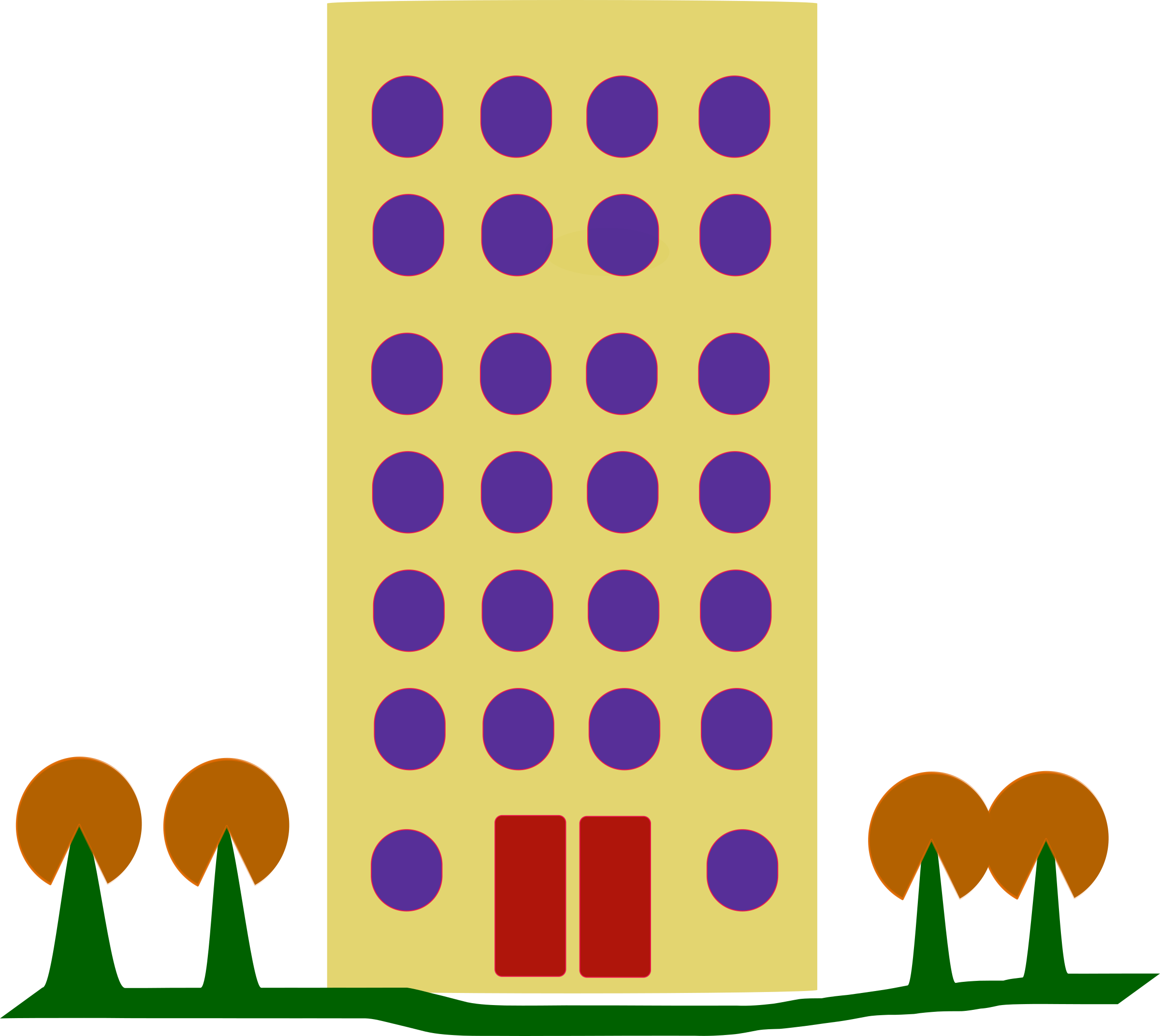 Big Image - Block Of Flats Clipart (2400x2143)