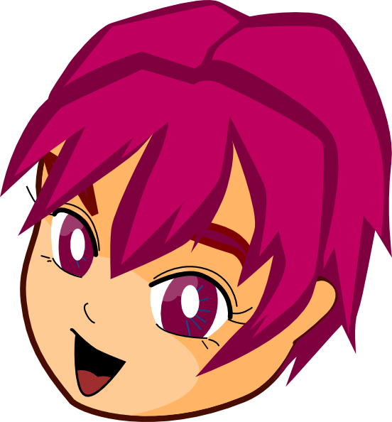 Cute Boy Head Cartoon Png (552x594)