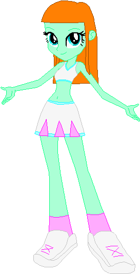 Female Reporter As A Cheerleader - Cartoon (286x544)